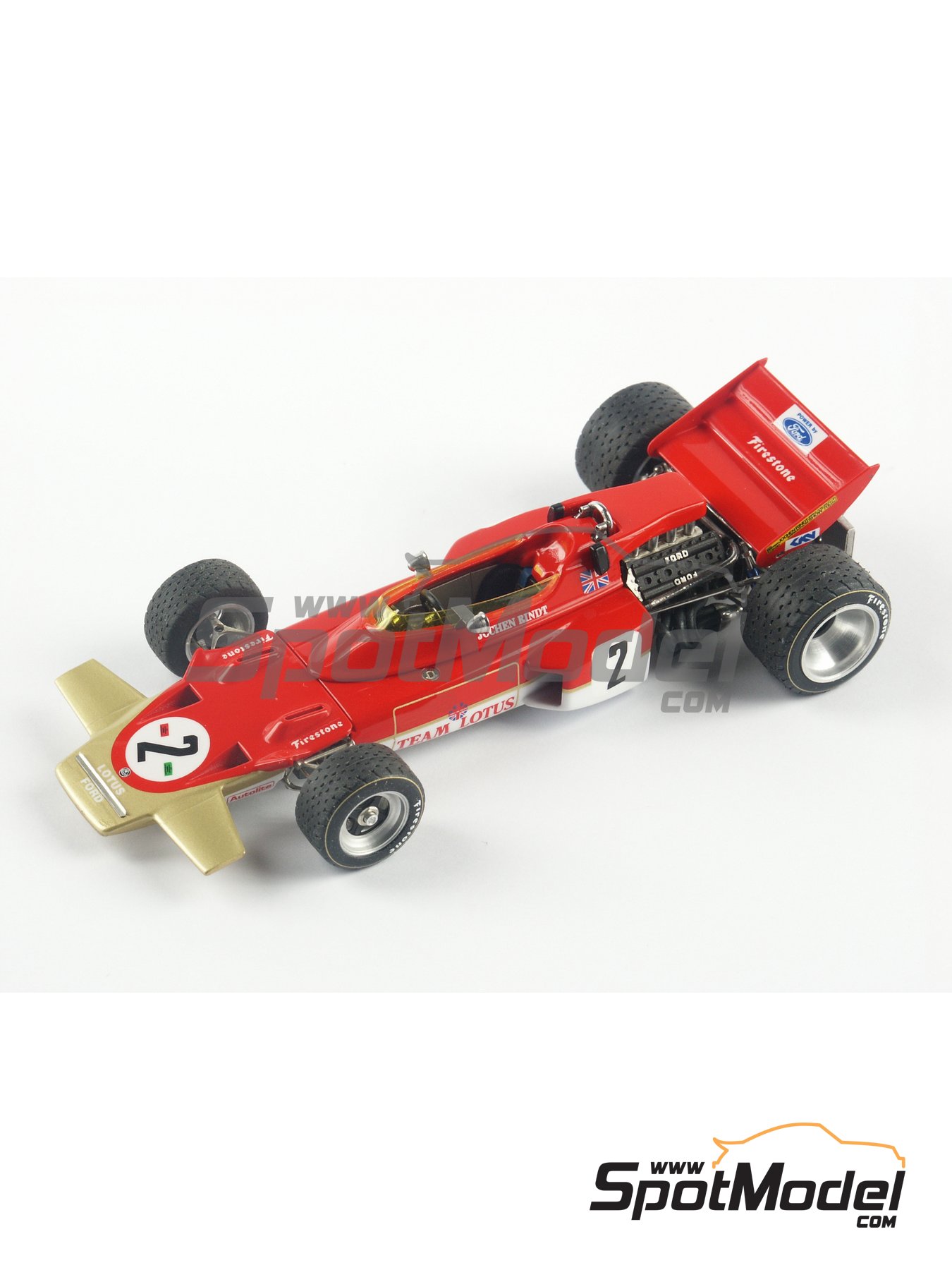 Lotus Ford 72 Lotus Team sponsored by Gold Leaf - German Formula 1 Grand  Prix 1970. Car scale model kit in 1/43 scale manufactured by Tameo Kits  (ref.